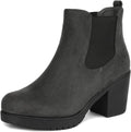 Versatile Women's High Chunky Heel Chelsea Ankle Boots by DREAM PAIRS
