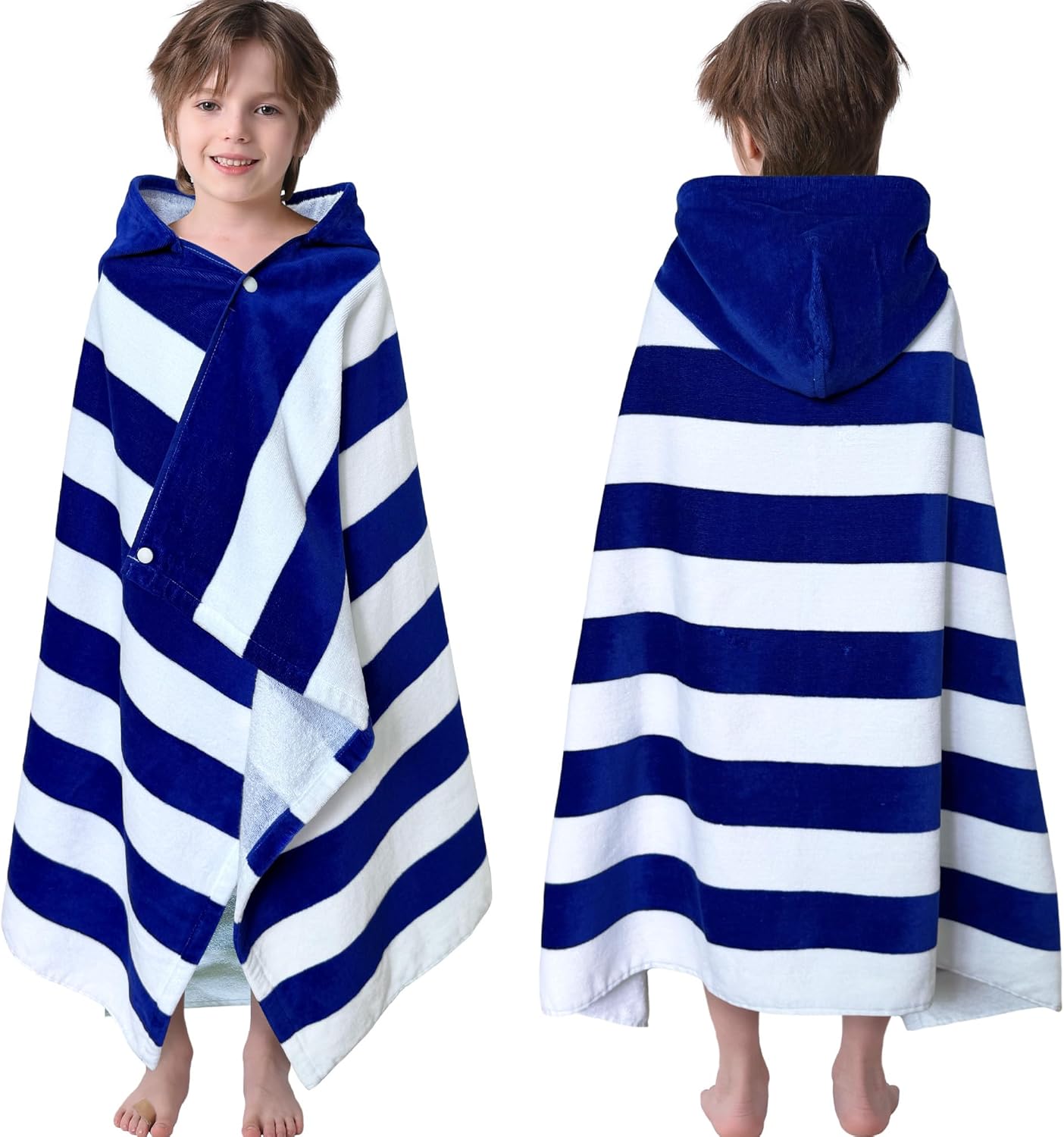 VOOVA & MOVAS Kids Beach Towel Wrap with Hood for Ages 3-10