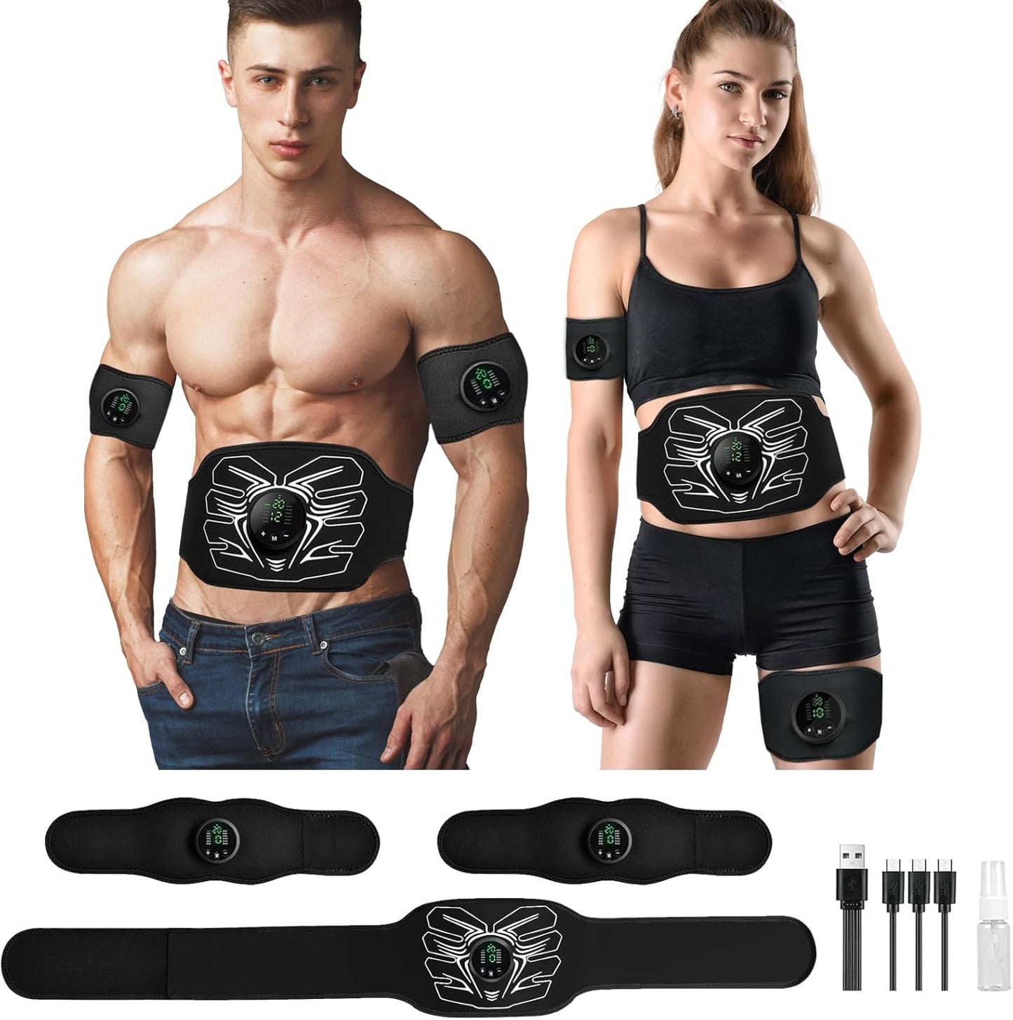 Portable EMS Ab Trainer for Fitness MHD TENS
