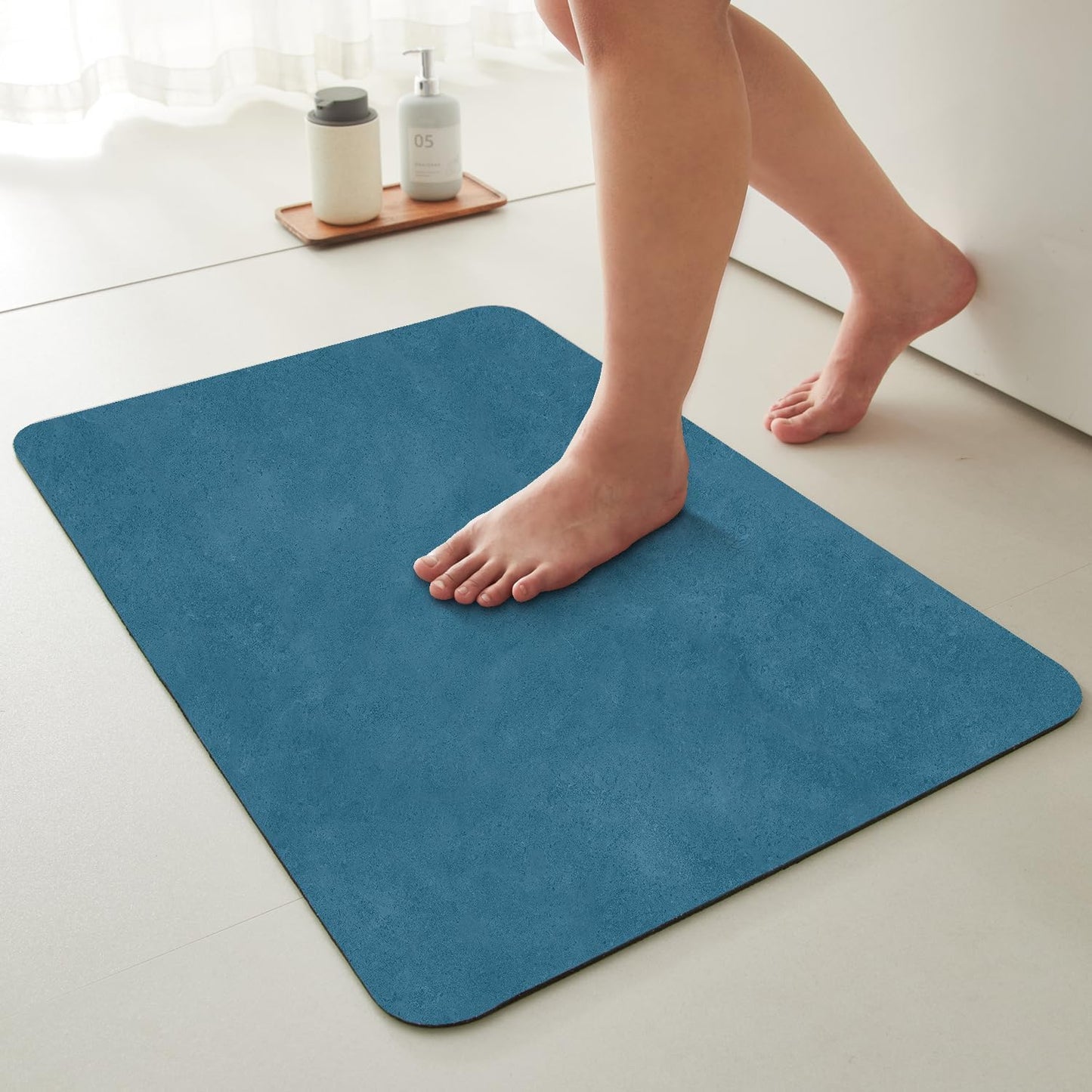 Bathroom Mat Quick Dry Non Slip Washable Thin Absorbent 24x48