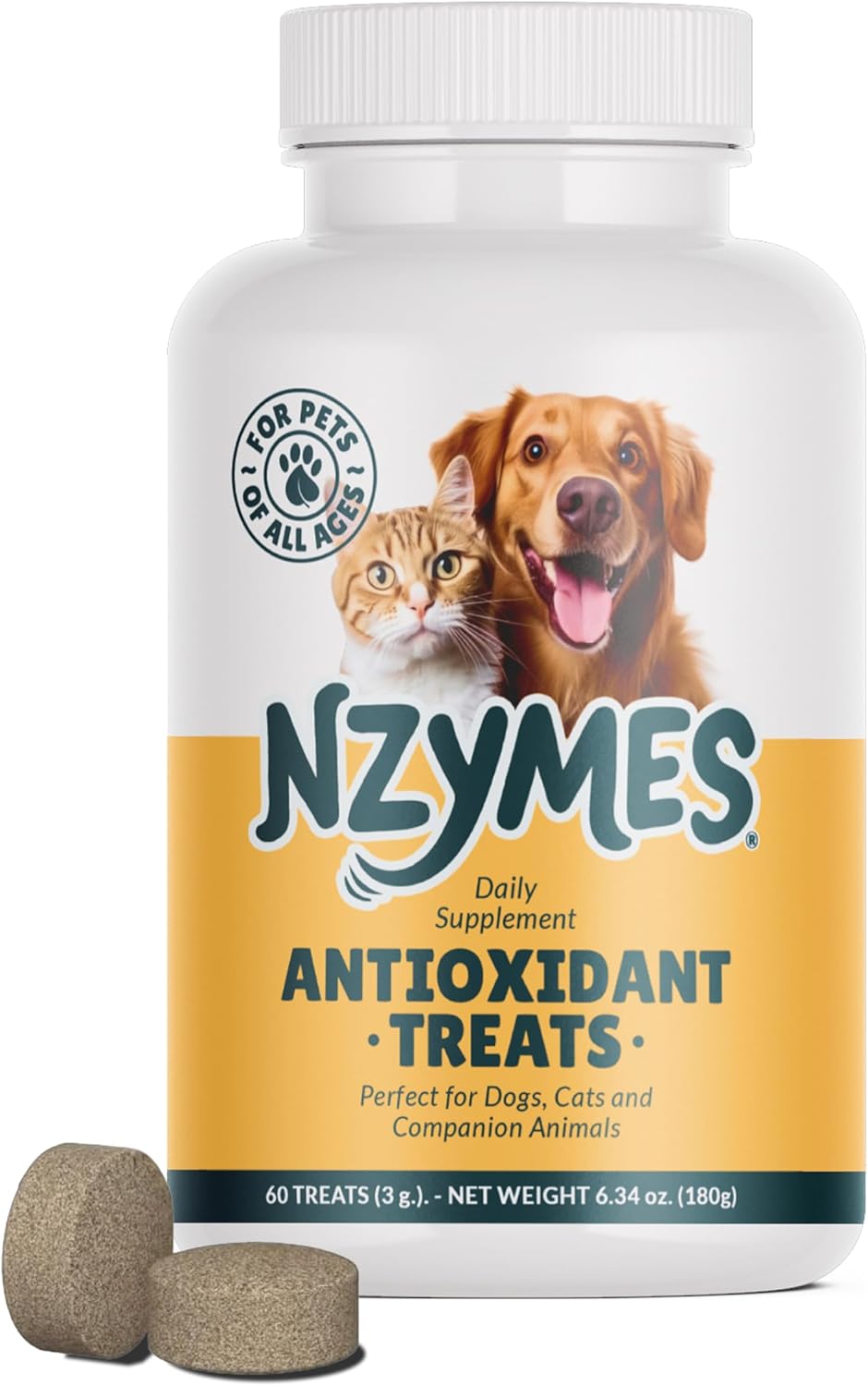 Nzymes Antioxidant Treats for Dogs - Joint, Skin, and Aging Care