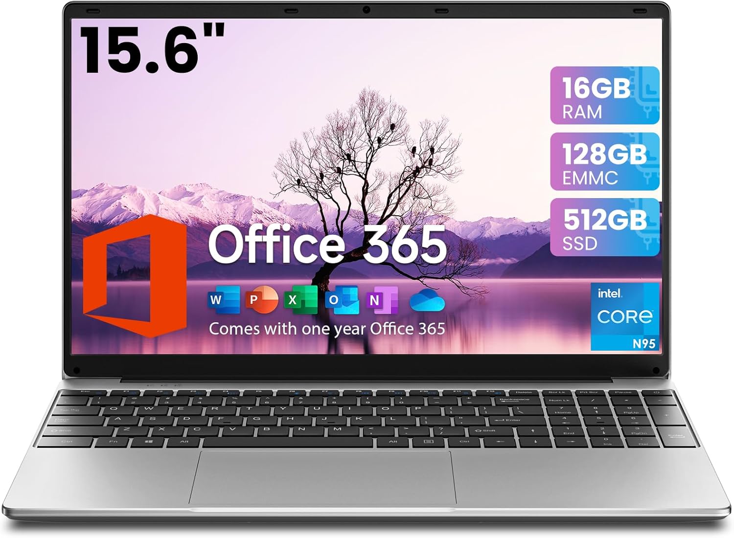 High Performance Portable Laptop: 16GB RAM, 128GB EMMC + 512GB SSD