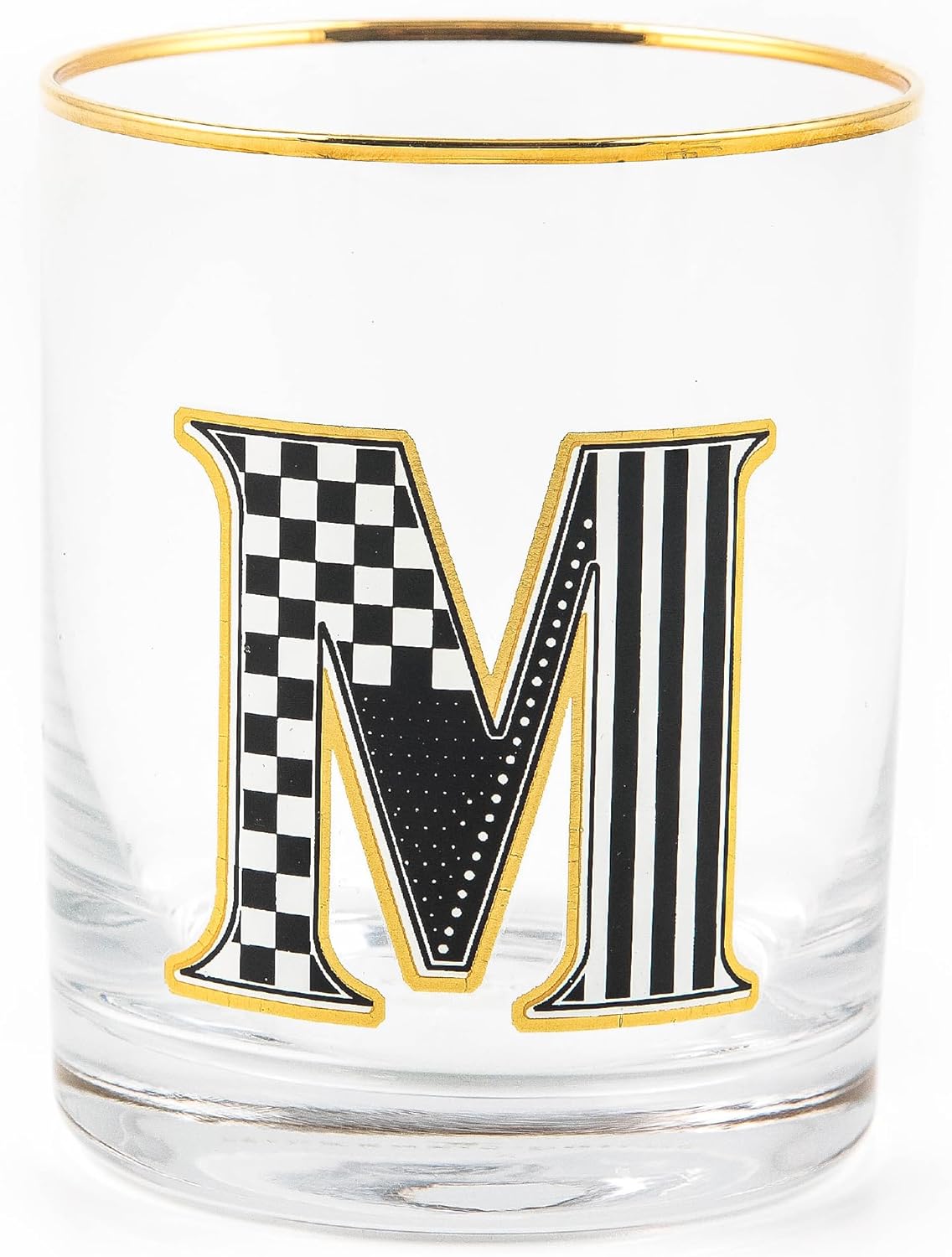 MACKENZIE-CHILDS Monogram Tumbler: Stylish Glass Cup for You