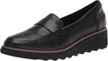 Clarks Sharon Gracie Penny Loafer W US - Cushioned Suede Wedge