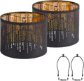 Black Drum Lampshades Set of 2 for Table and Floor Lamps