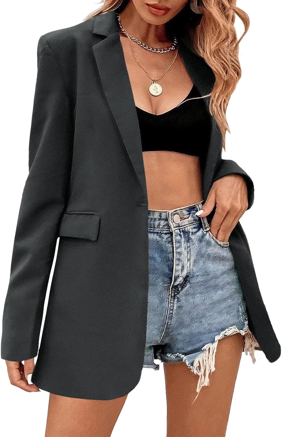 Febriajuce Women's Casual Long Sleeve Blazer Suit Jacket Review
