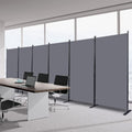 Room Divider 6FT 6-Panel Fabric Privacy Screen - Portable 204in Wide