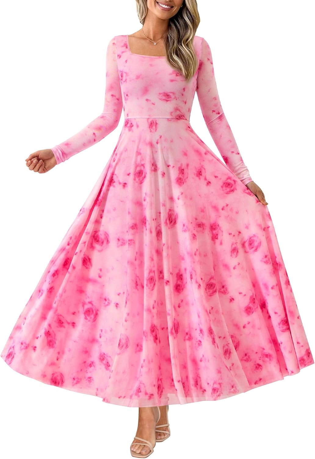 Elegant Floral Print Maxi Dress for Women - Perfect for Fall Events