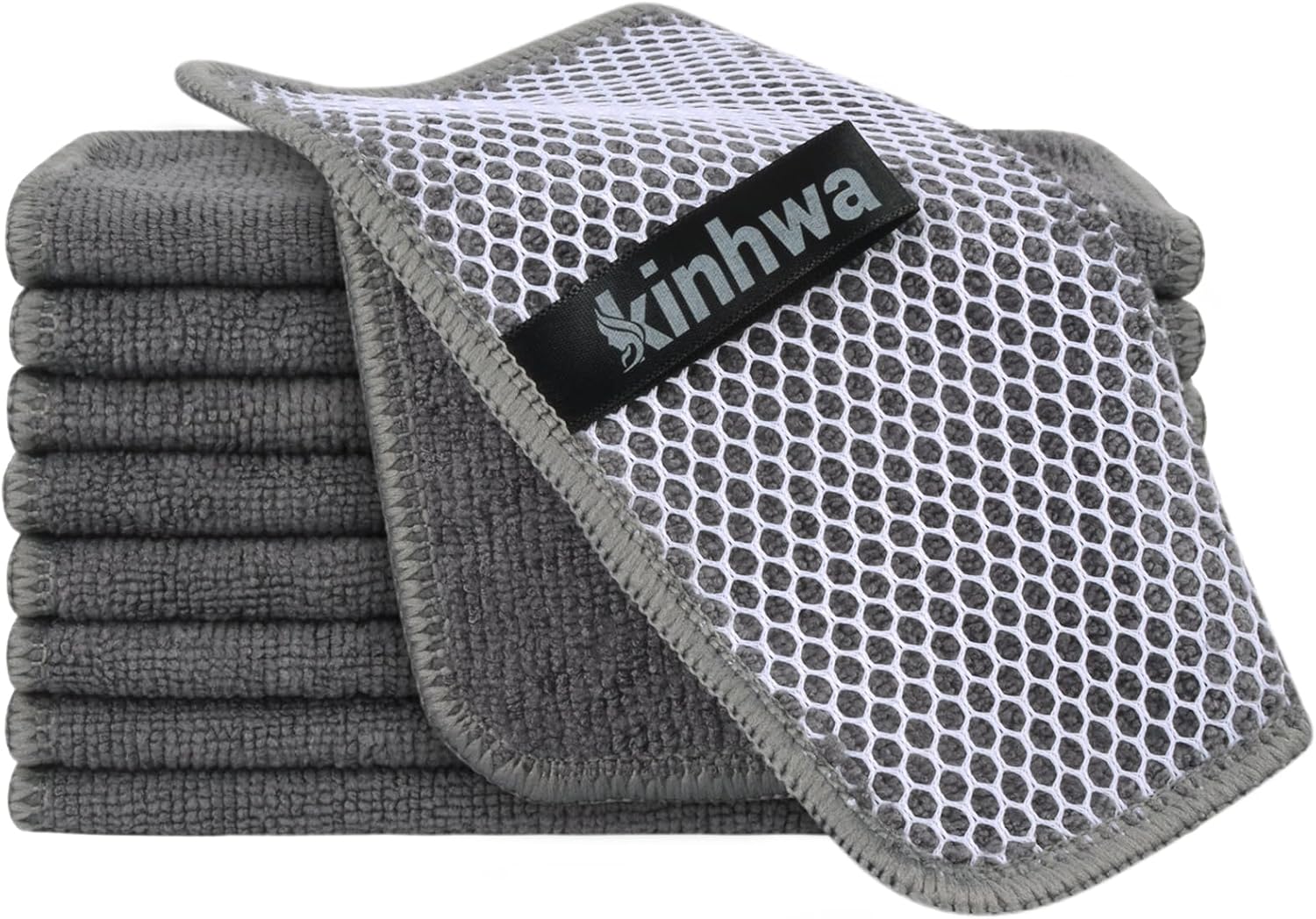 KinHwa Microfiber Dish Cloths 9 Pack - Quick Dry & Absorbent