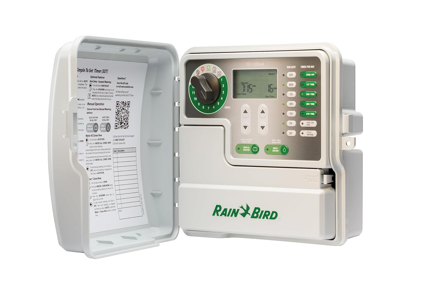 Rain Bird SST1200OUT 12-Zone Sprinkler Timer for Easy Watering