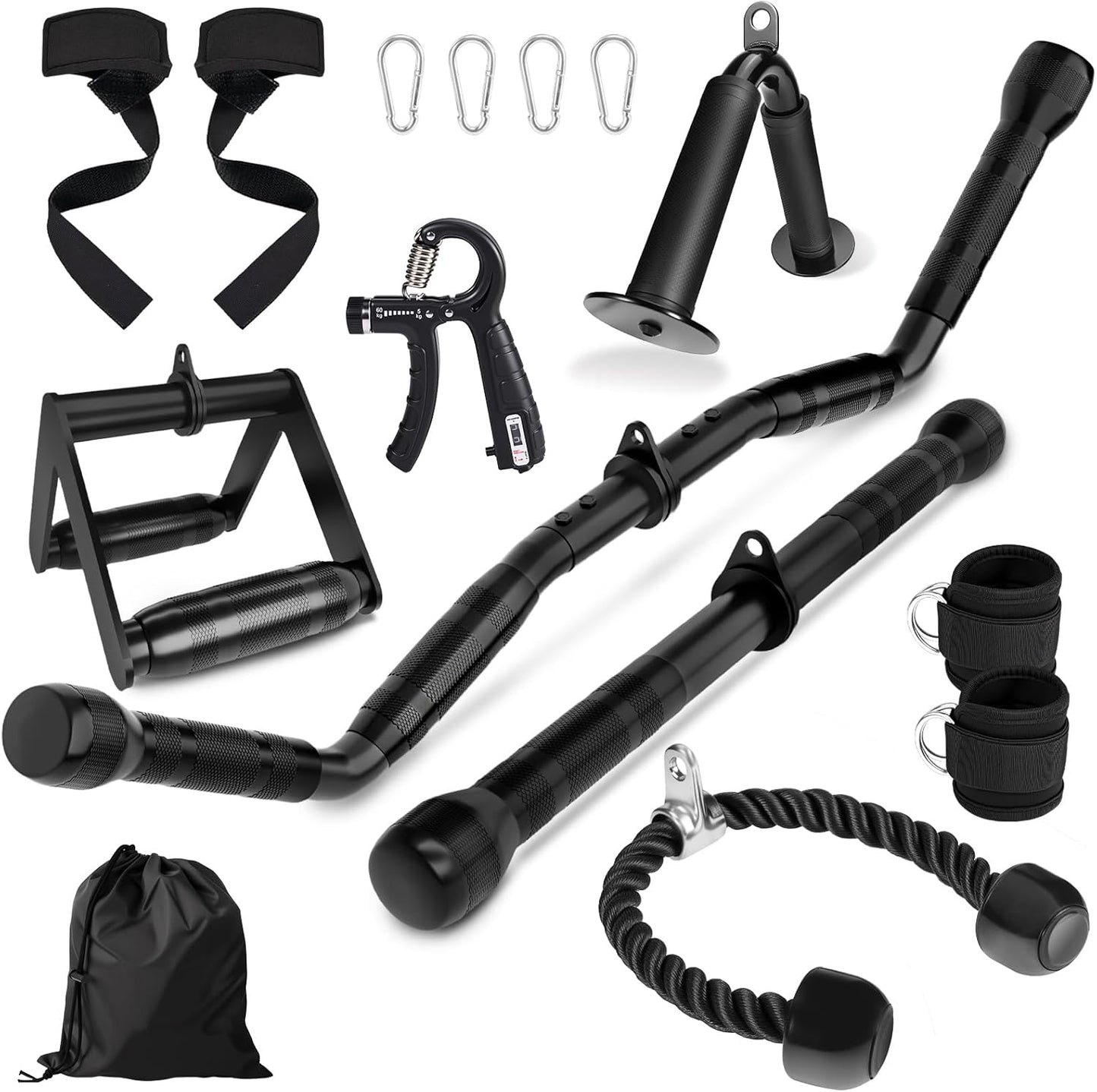 Cable Machine Attachment Set for Gym - Versatile Fitness Gear