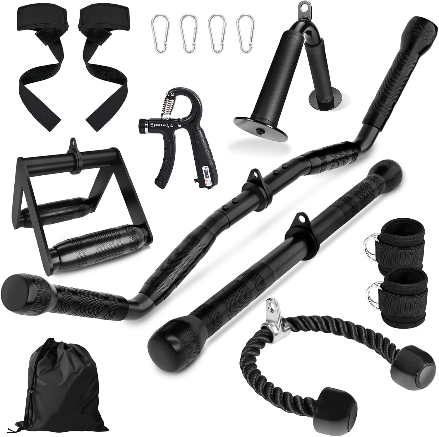 Cable Machine Attachment Set for Gym - Versatile Fitness Gear