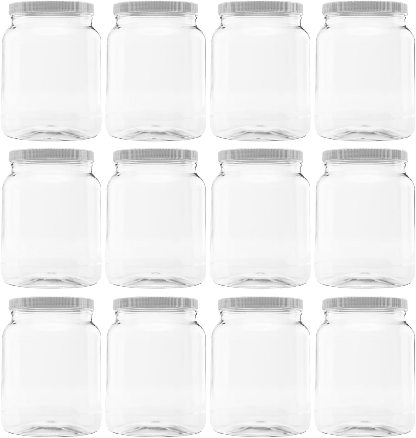 Plastic Storage Jars with Leak Proof Lids for Versatile Use