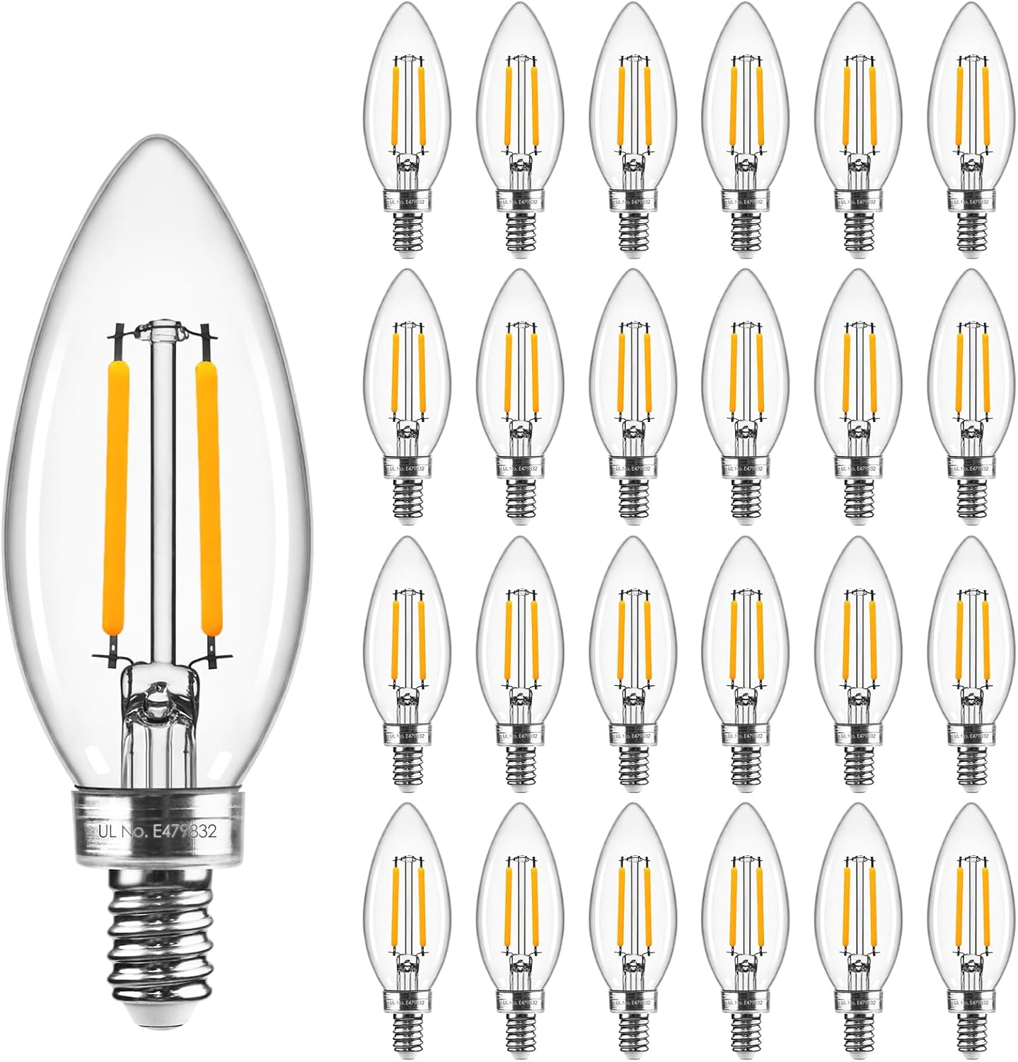 Hizashi E12 Candelabra Bulb 60 Watt Equivalent Dimmable Light