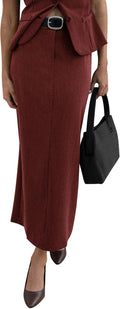 Women's Maxi Pencil Skirt High Waisted Slit - Work & Casual