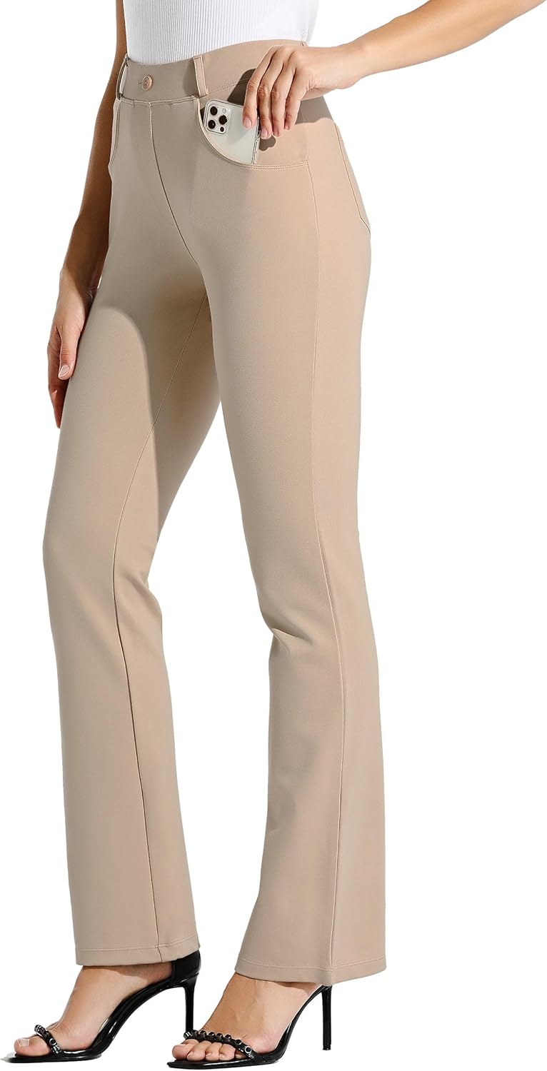 Willit Women's Yoga Dress Pants Bootcut Stretch Work Slacks