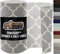 powerGRIP Drawer and Shelf Liner 20in x 20ft Gray - Thick Non-Adhesive