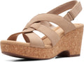 Clarks Giselle Beach Wedge Sandal - Comfortable Cork Wedge