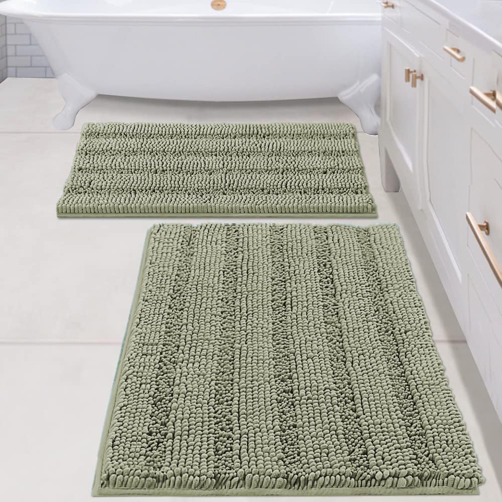 H.VERSAILTEX Bathroom Rug Sets for Soft Non Slip Comfort