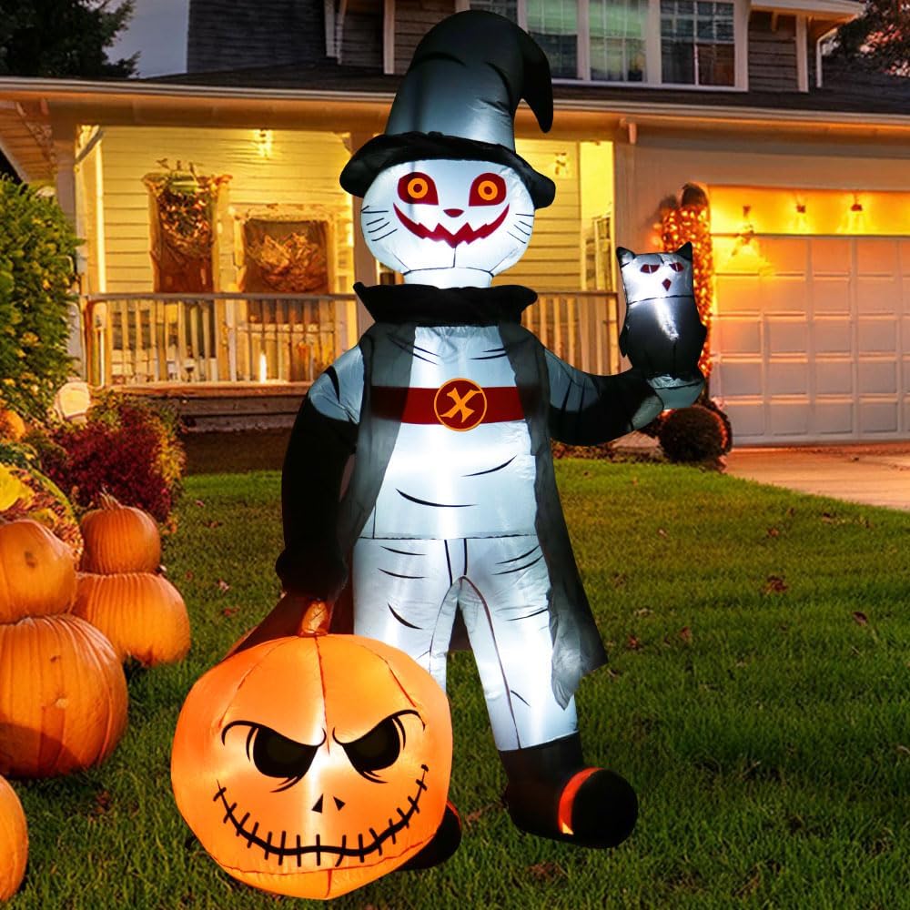 7 Ft Halloween Inflatables Yard Decorations for Spooky Fun