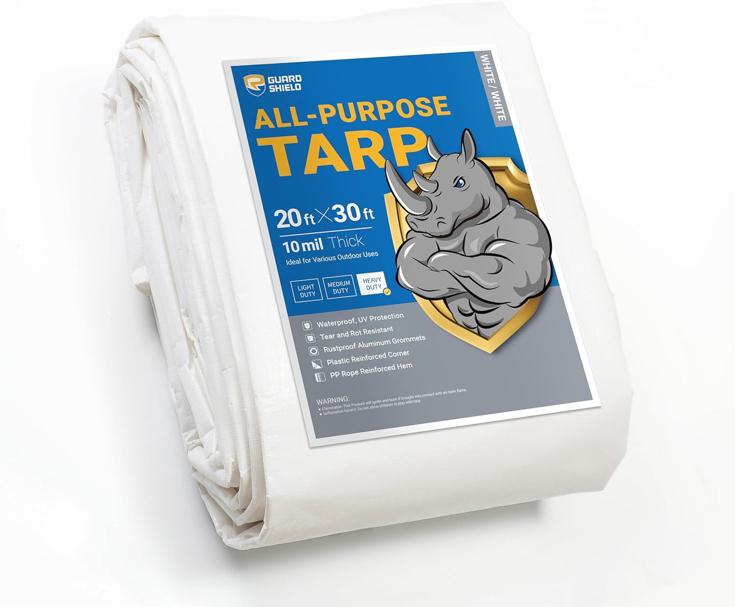 GUARD SHIELD Heavy Duty Tarp 20x30 Feet Waterproof Cover