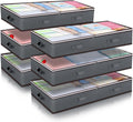 90L Under Bed Storage Containers 6-Pack - Large Underbed Organizers