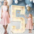 Marquee Light Up Number 5 4ft - Large Light Up Party Number