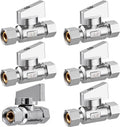 6 Pack Premium Chrome Brass 3/8ft Comp FIP x 3/8ft Compression Angle