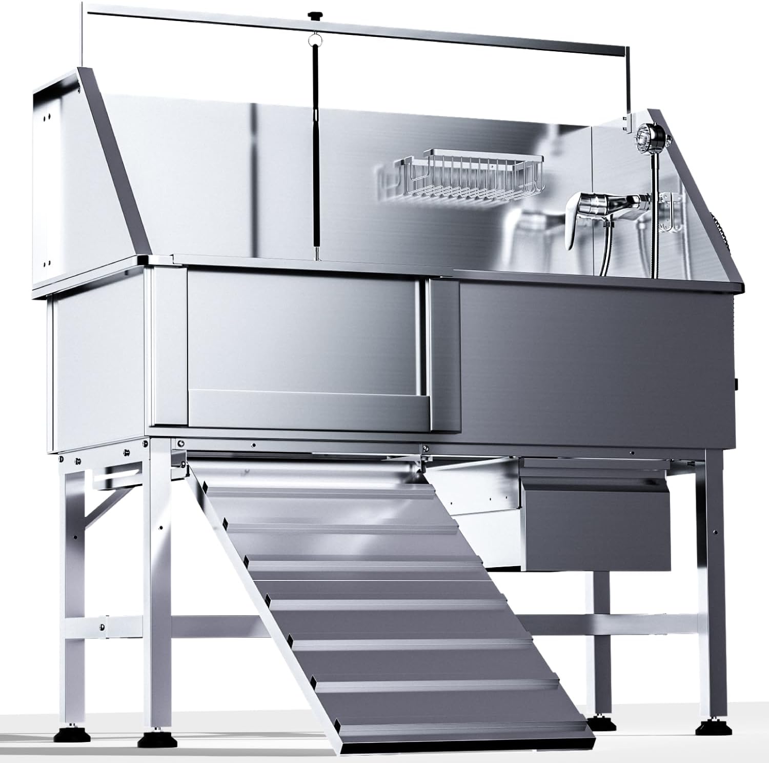 46 Dog Washing Station for Large Dogs with Adjustable Grate