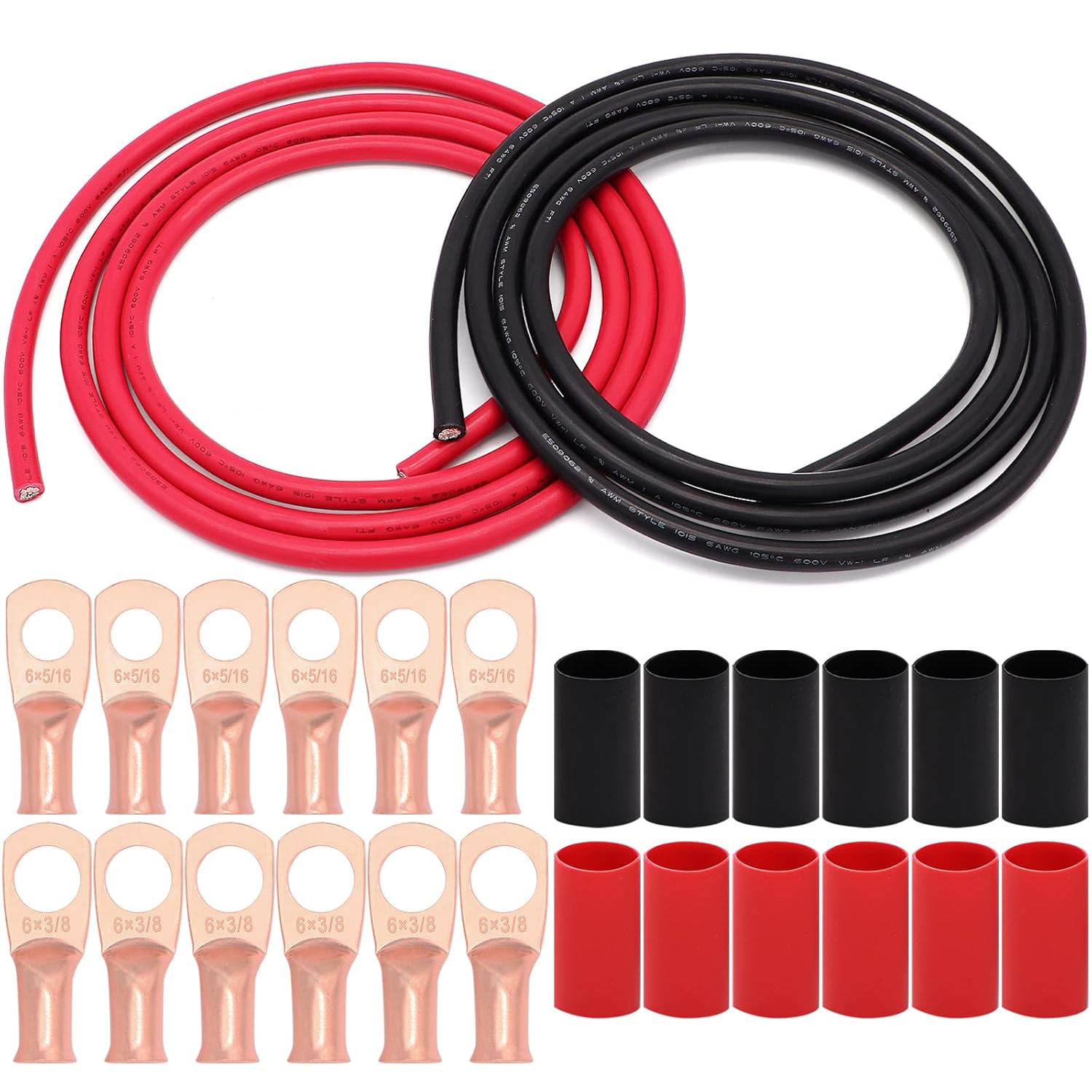 6 AWG Gauge Wire UL1015 Battery Power Tinned Copper Cable