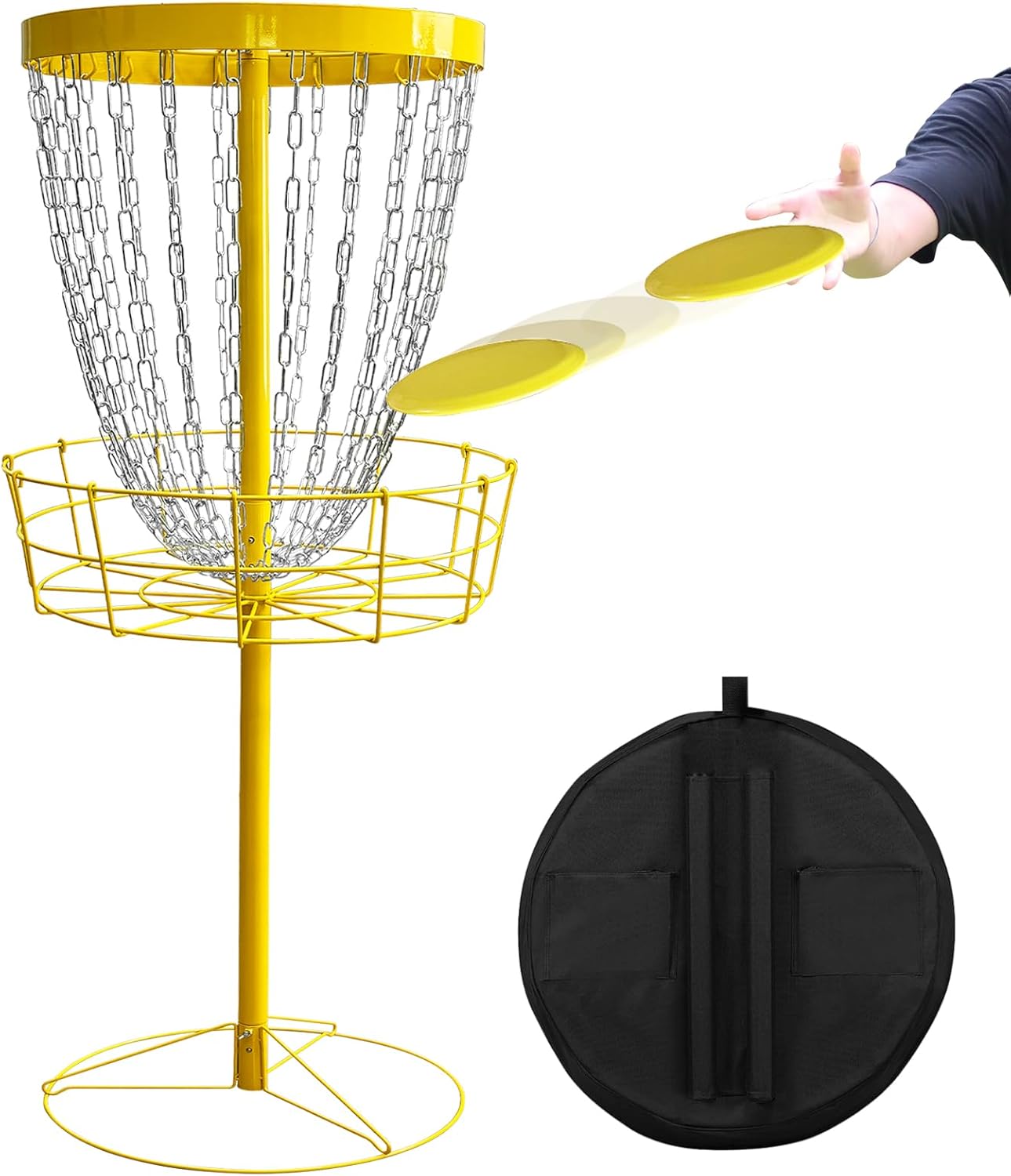 Portable Disc Golf Basket - Pro Level Fun!