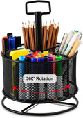 Marbrasse Mesh Desk Organizer 360 Rotating Pen Holder - 4 Compartments