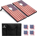 Cornhole Set 4x2 and 3x2 Regulation Size Corn Holes Sets with Carrying