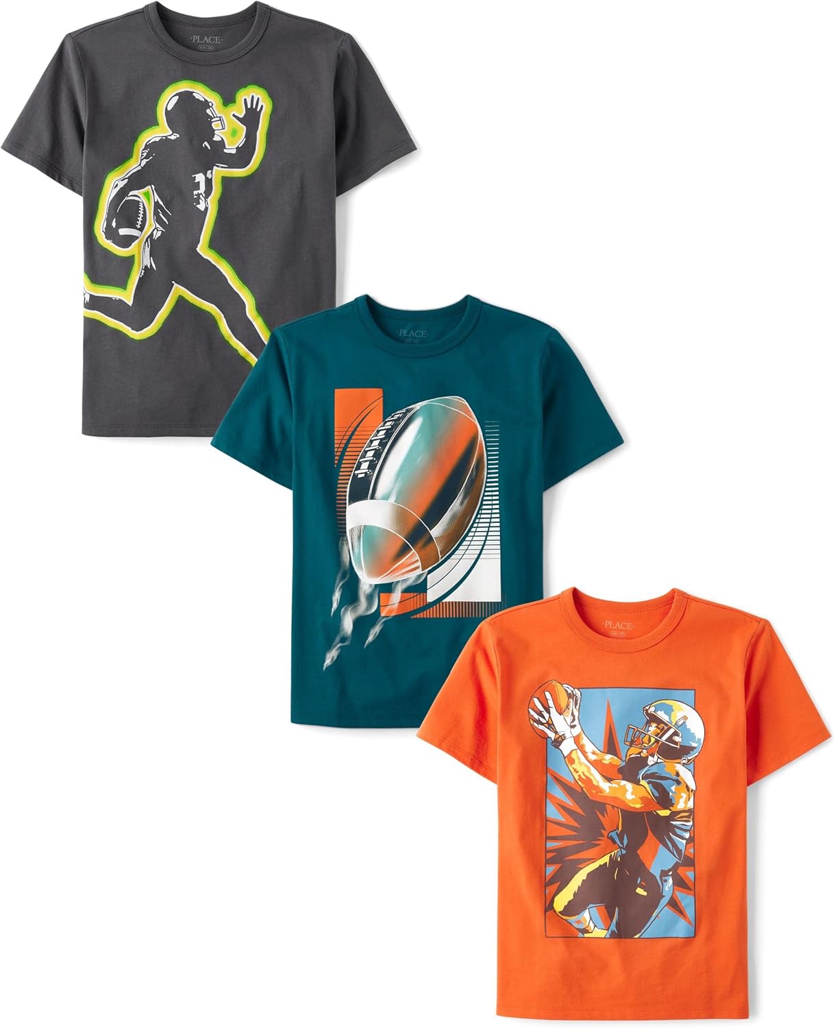 Boys Sports Short Sleeve Graphic T-Shirts Multipacks for Kids