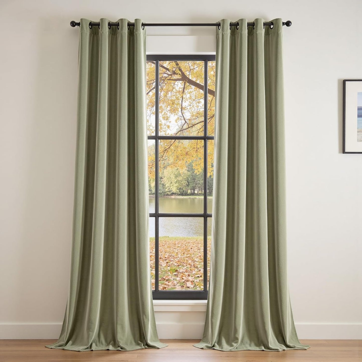 Lazzzy Velvet Blackout Curtains for Luxury Living Room Decor