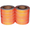 Reflective Orange Tape 1 in X 68 ft 10 Rolls - High Visibility Safety