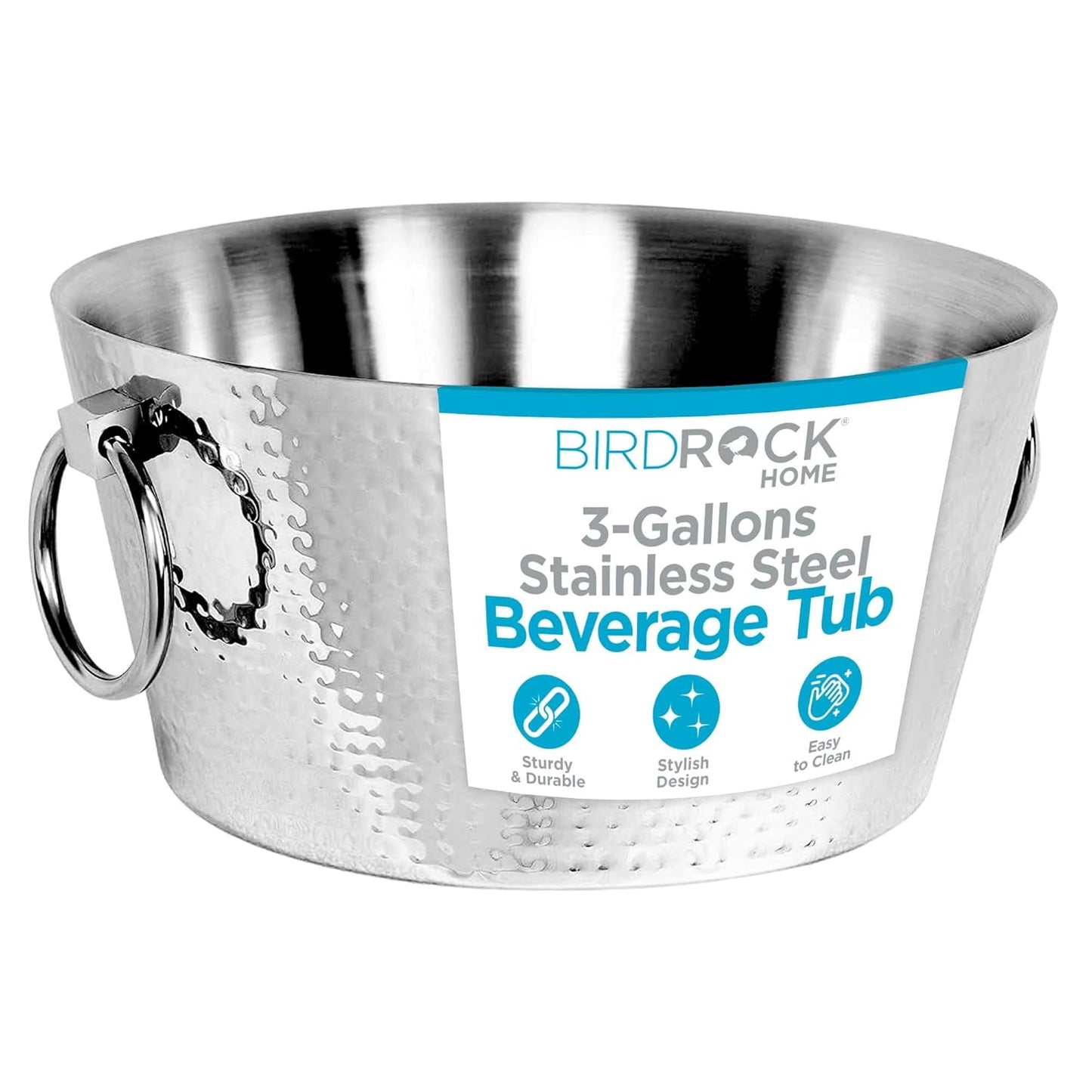 Beverage Tub with Handles - Double Wall Insulated 3 Gallons