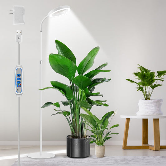 Floor Grow Lights for Indoor Plants with Adjustable Stand