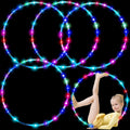 LED Hoop Dance Exercise Light Up Hoop 36in and 24in Pack - Color