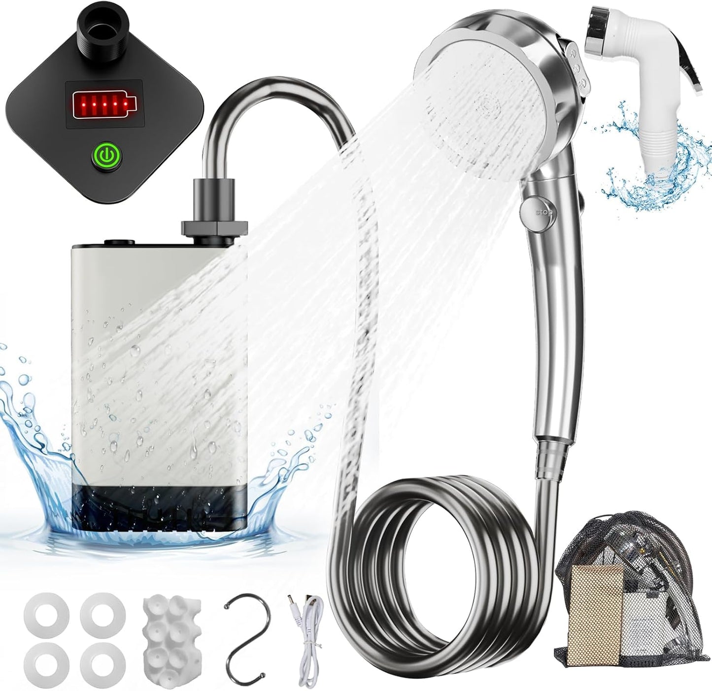 Rechargeable Portable Camping Shower Pump