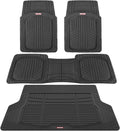 Motor Trend FlexTough Black Floor Mats Full Set - Deep-Dish Protection