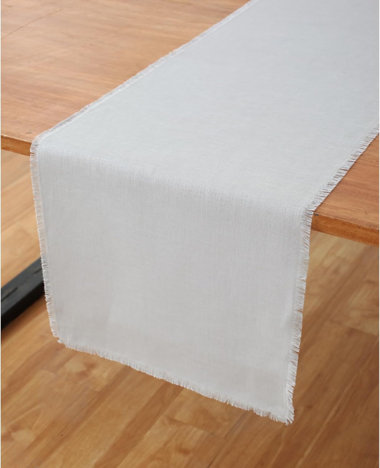 Light Grey Linen Table Runner 14 x 60 Inch for Holidays