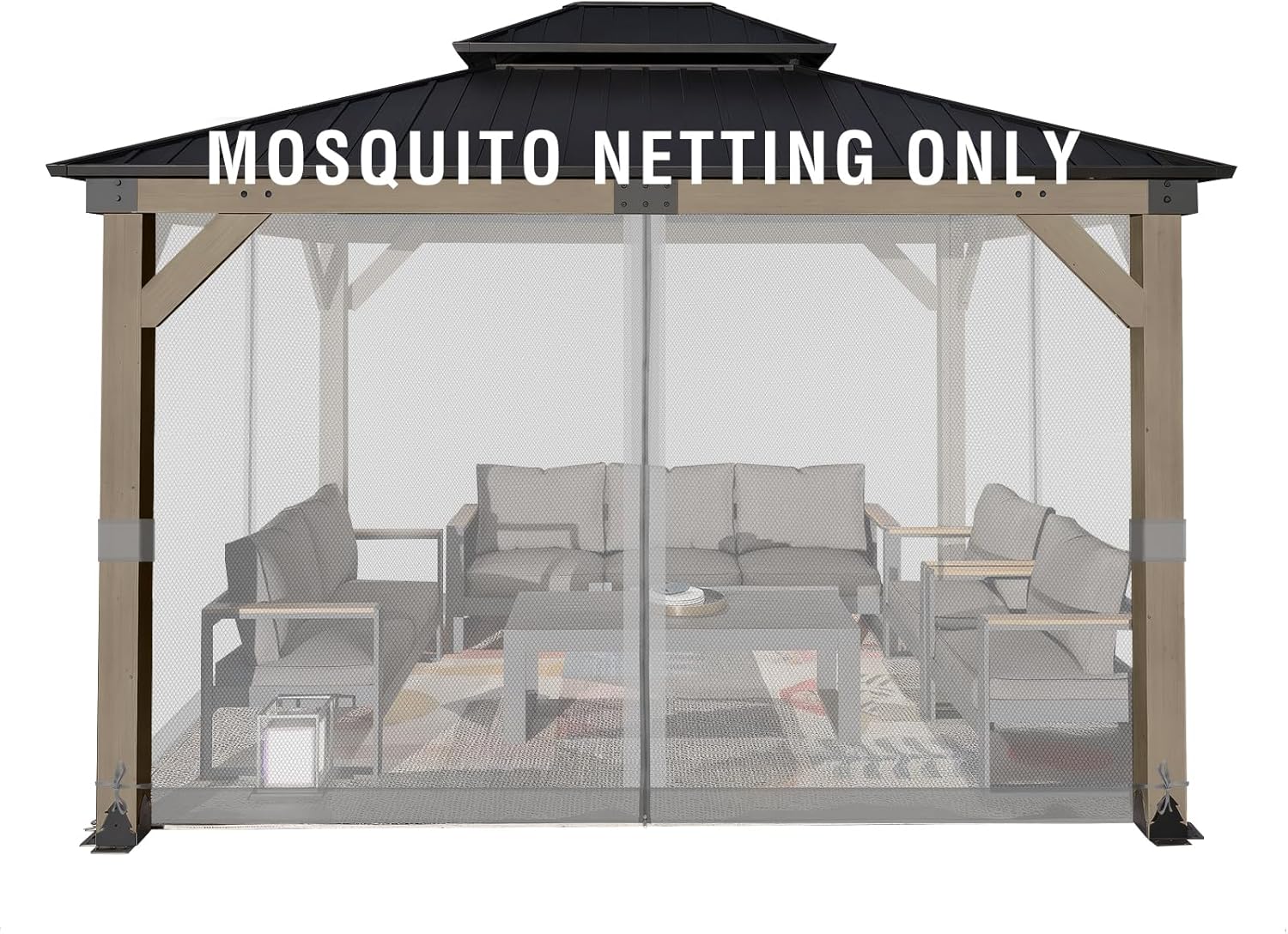 Aoodor 12x14 ft Gazebo Mosquito Netting for Outdoor Spaces