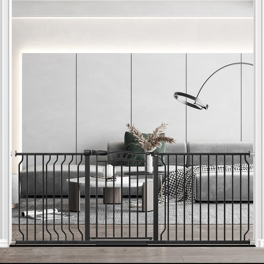 67.3-81.1in Extra Wide Baby Gate for Stairs No Drilling