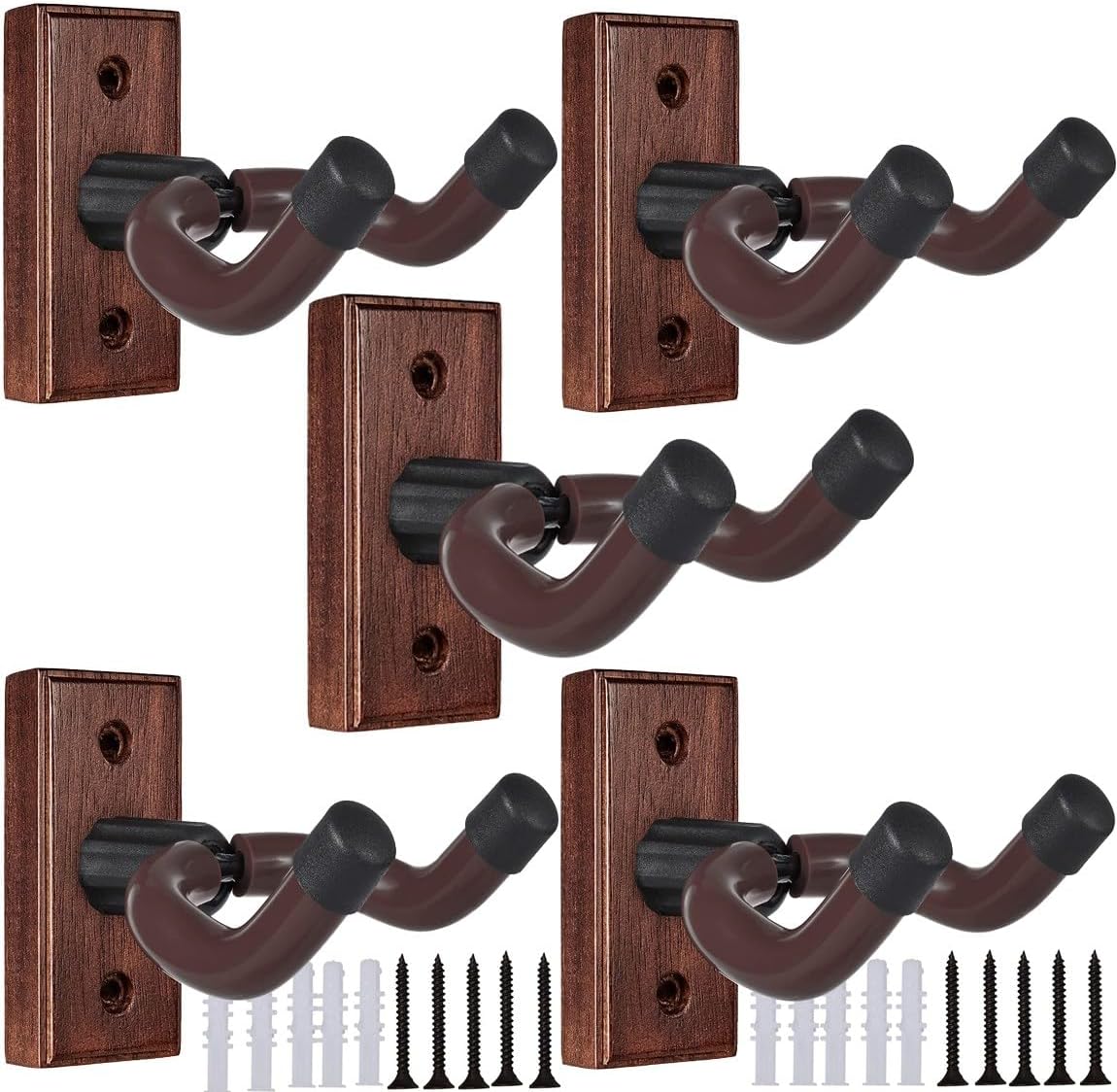 Securely Display Your Guitars with 5-Pack Wall Mounts