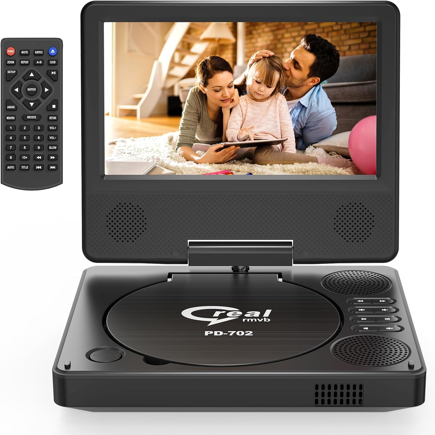 9.5 Portable DVD Player for Kids with Swivel HD Screen