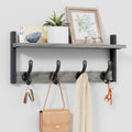 20in Rustic Coat Rack Wall Mount with Shelf - Entryway Organizer