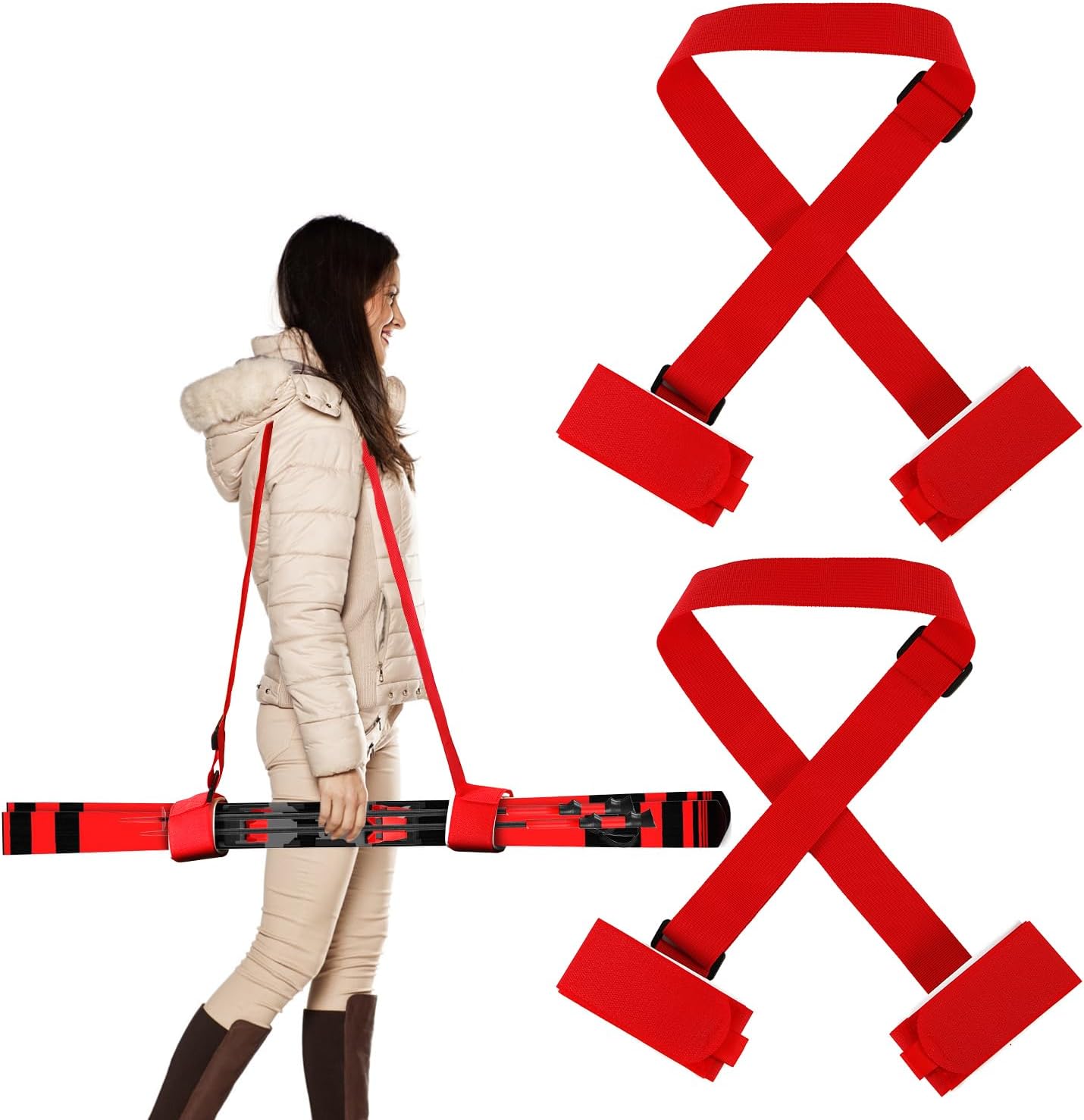 Adjustable Ski Boot Straps - Secure Fastening!