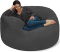 5' Giant Memory Foam Bean Bag Chair - Cozy Microfiber Lounge for Living Room