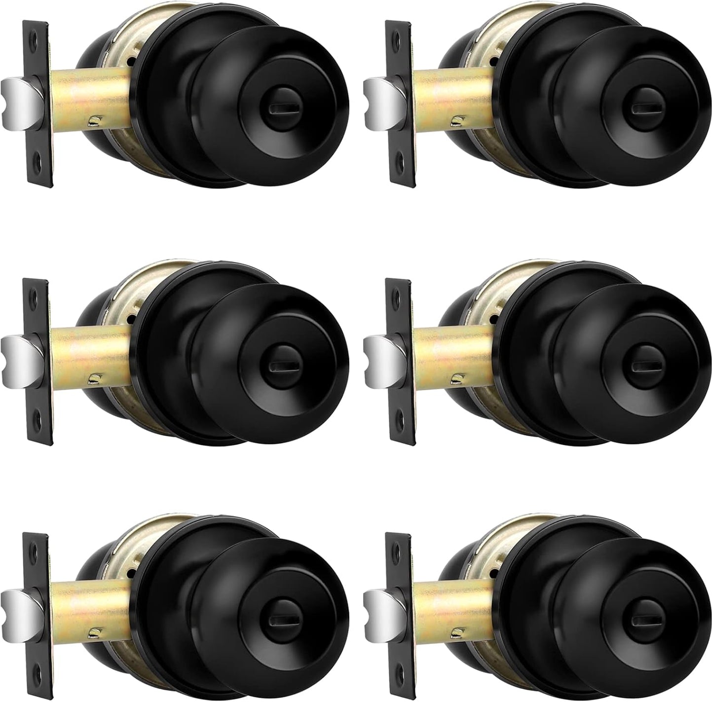 Probrico Ball Privacy Interior Door Knobs for Bedrooms & Baths
